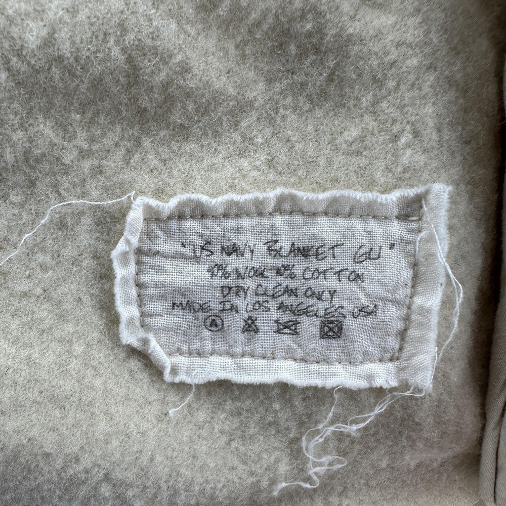 Greg Lauren US Navy Blanket GLJ Military Jacket Mens Large White Wool Denim USA - Picture 10 of 14